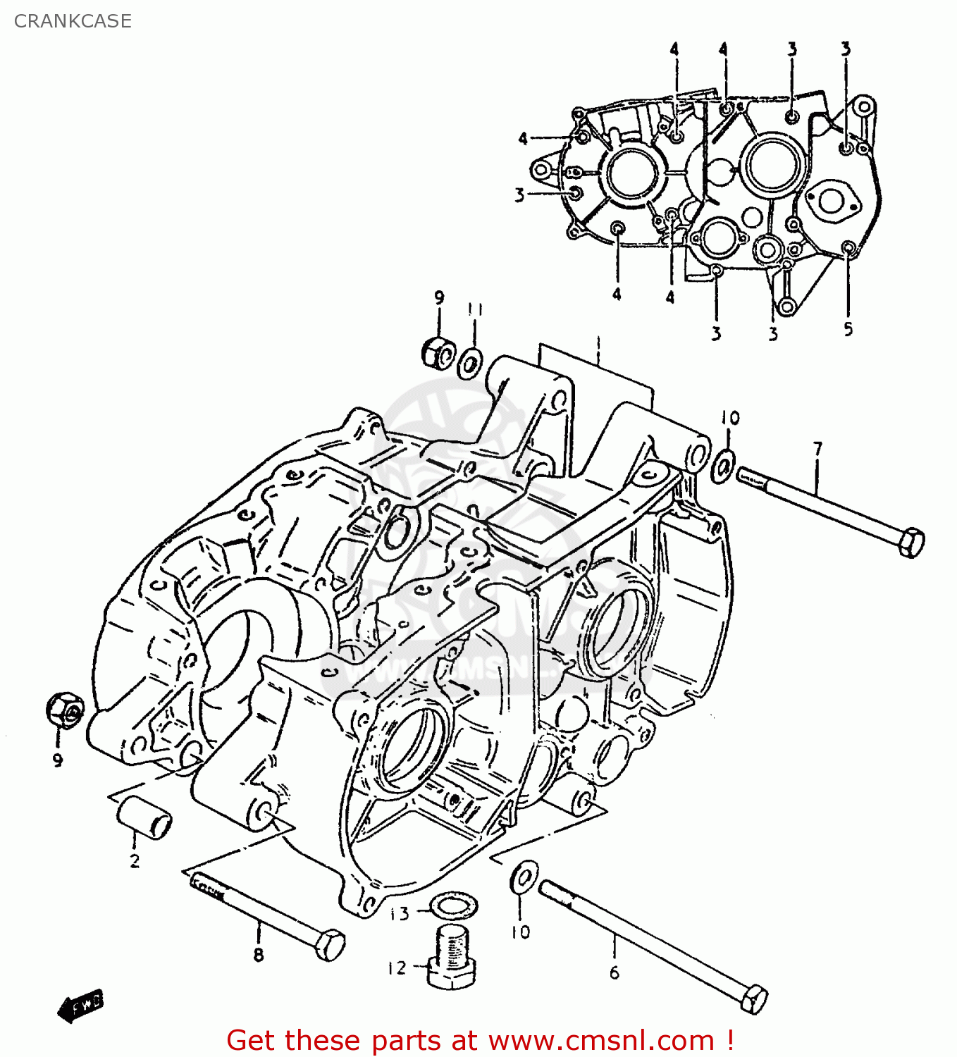 CRANKCASE ZR50K 1981 (X) (E22)