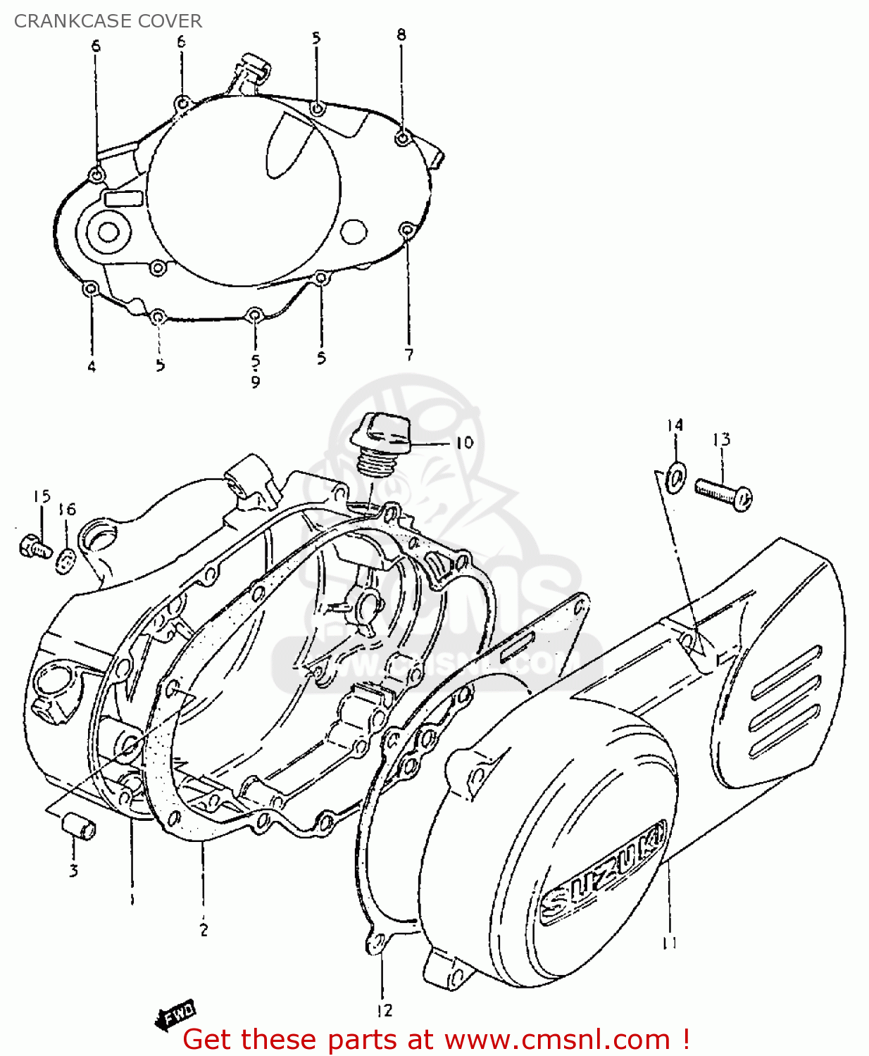 CRANKCASE COVER ZR50K 1981 (X) (E22)