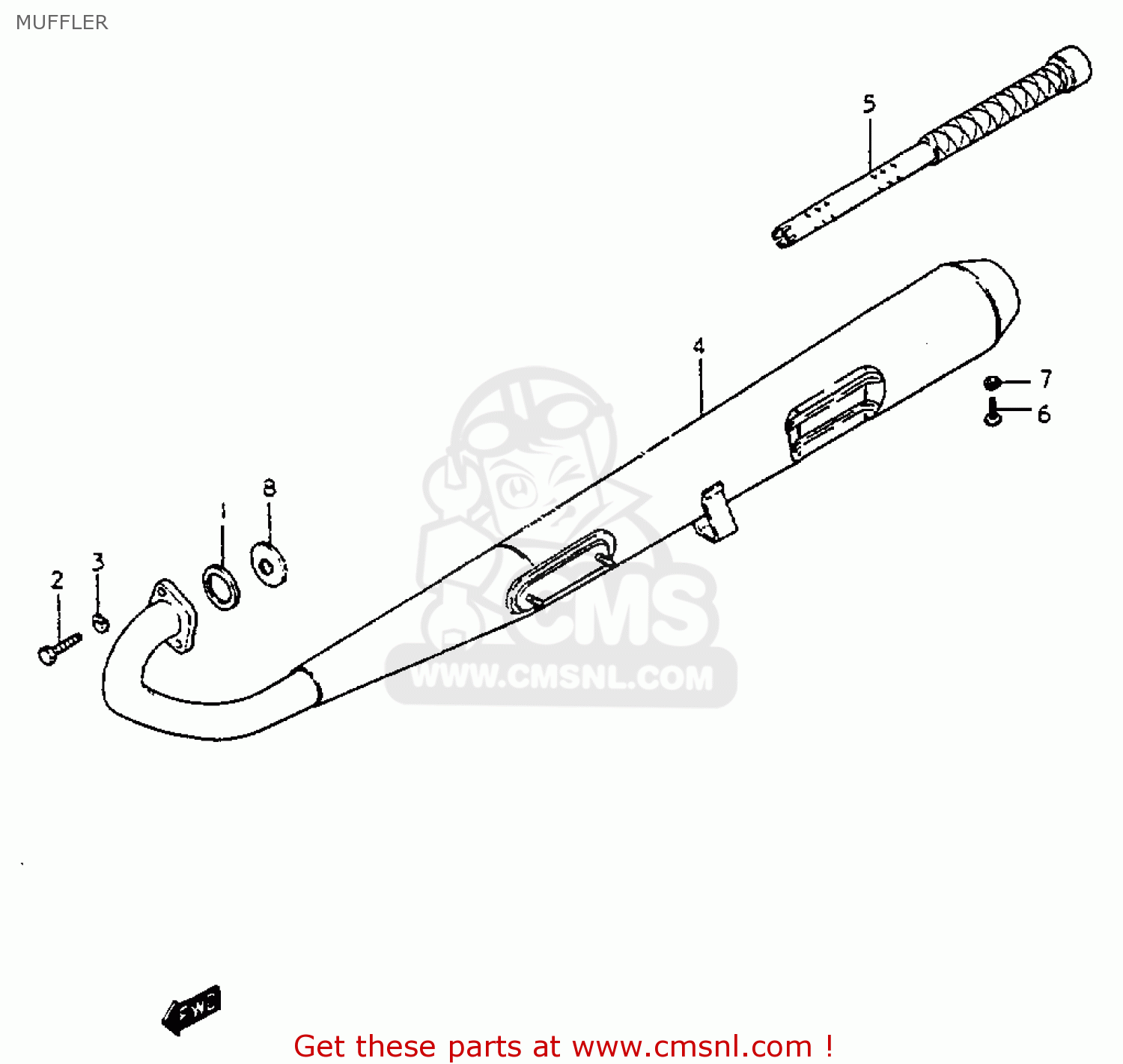 MUFFLER ZR50K 1981 (X) (E22)