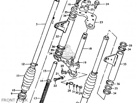 FRONT FORK - ZR50K 1981 (X) (E22)
