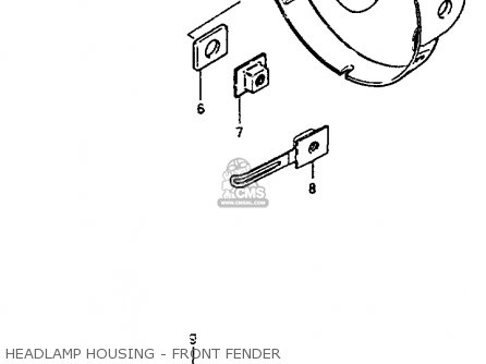 HEADLAMP HOUSING - FRONT FENDER - ZR50K 1981 (X) (E22)