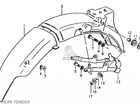 REAR FENDER - ZR50K 1981 (X) (E22)