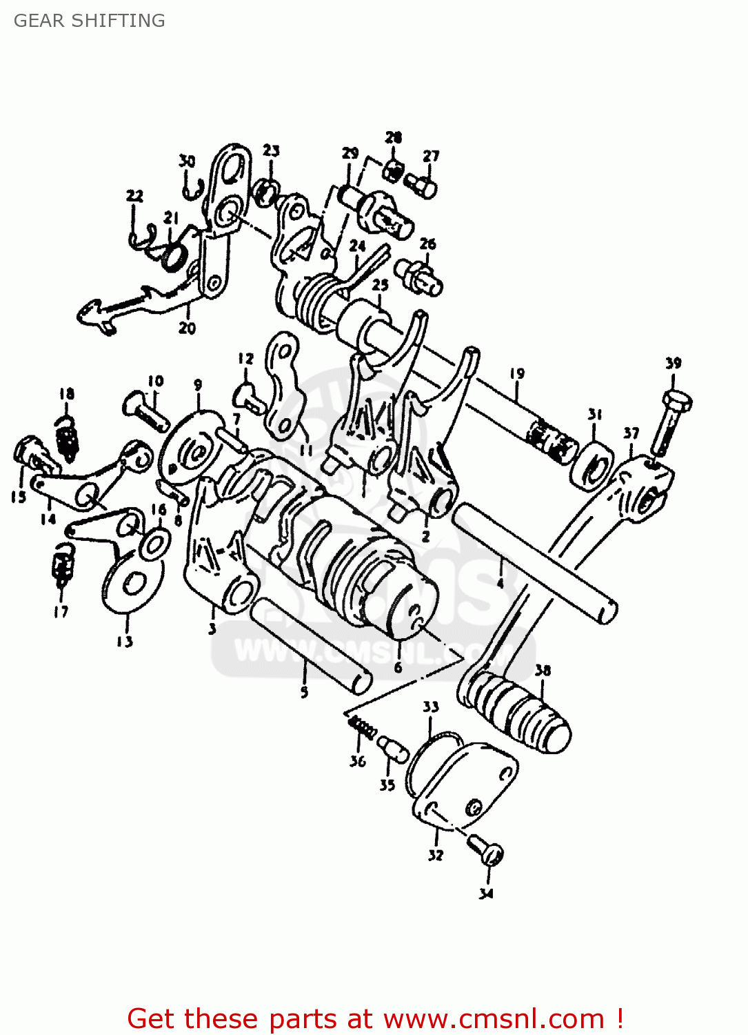 GEAR SHIFTING ZR50KE 1981 (N) (E02 E16 E41)