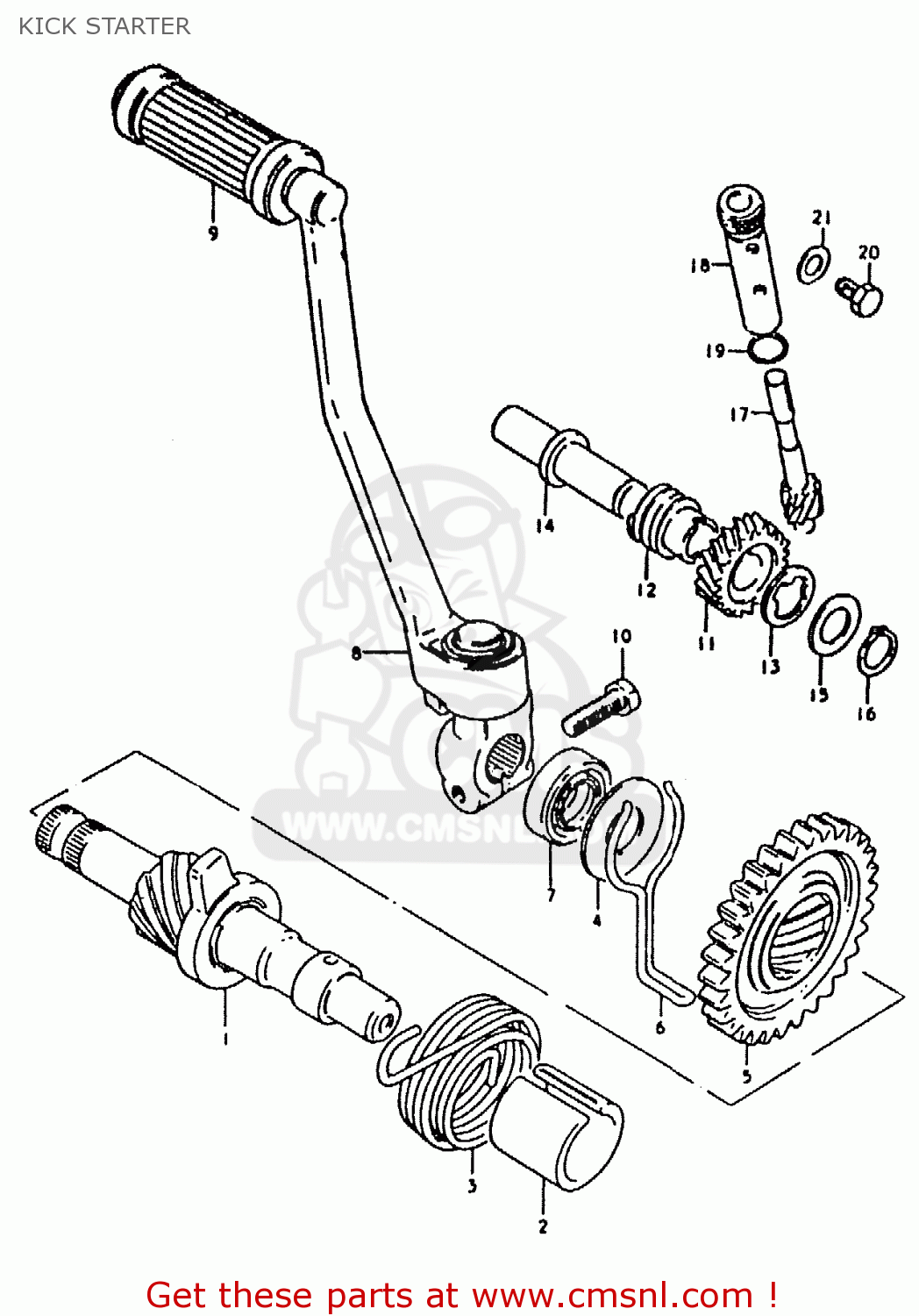 KICK STARTER ZR50KE 1981 (N) (E02 E16 E41)