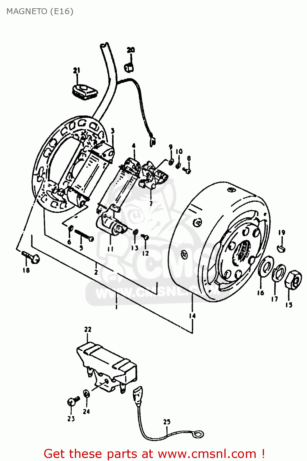 MAGNETO (E16) ZR50KE 1981 (N) (E02 E16 E41)