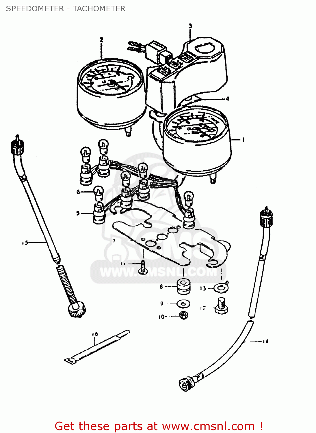 SPEEDOMETER - TACHOMETER ZR50KE 1981 (N) (E02 E16 E41)
