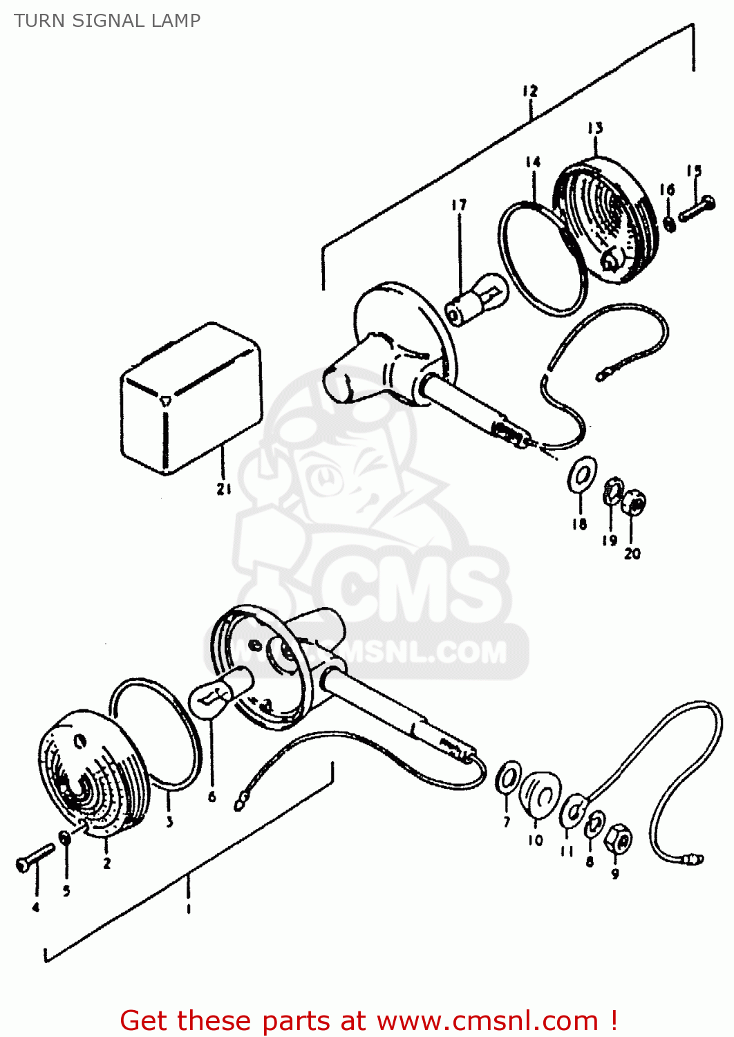 TURN SIGNAL LAMP ZR50KE 1981 (N) (E02 E16 E41)