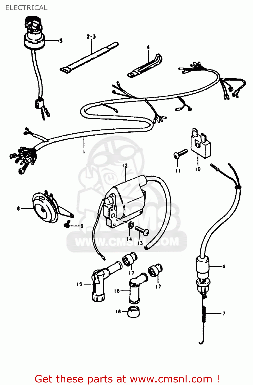 ELECTRICAL ZR50KE 1981 (N) (E02 E16 E41)
