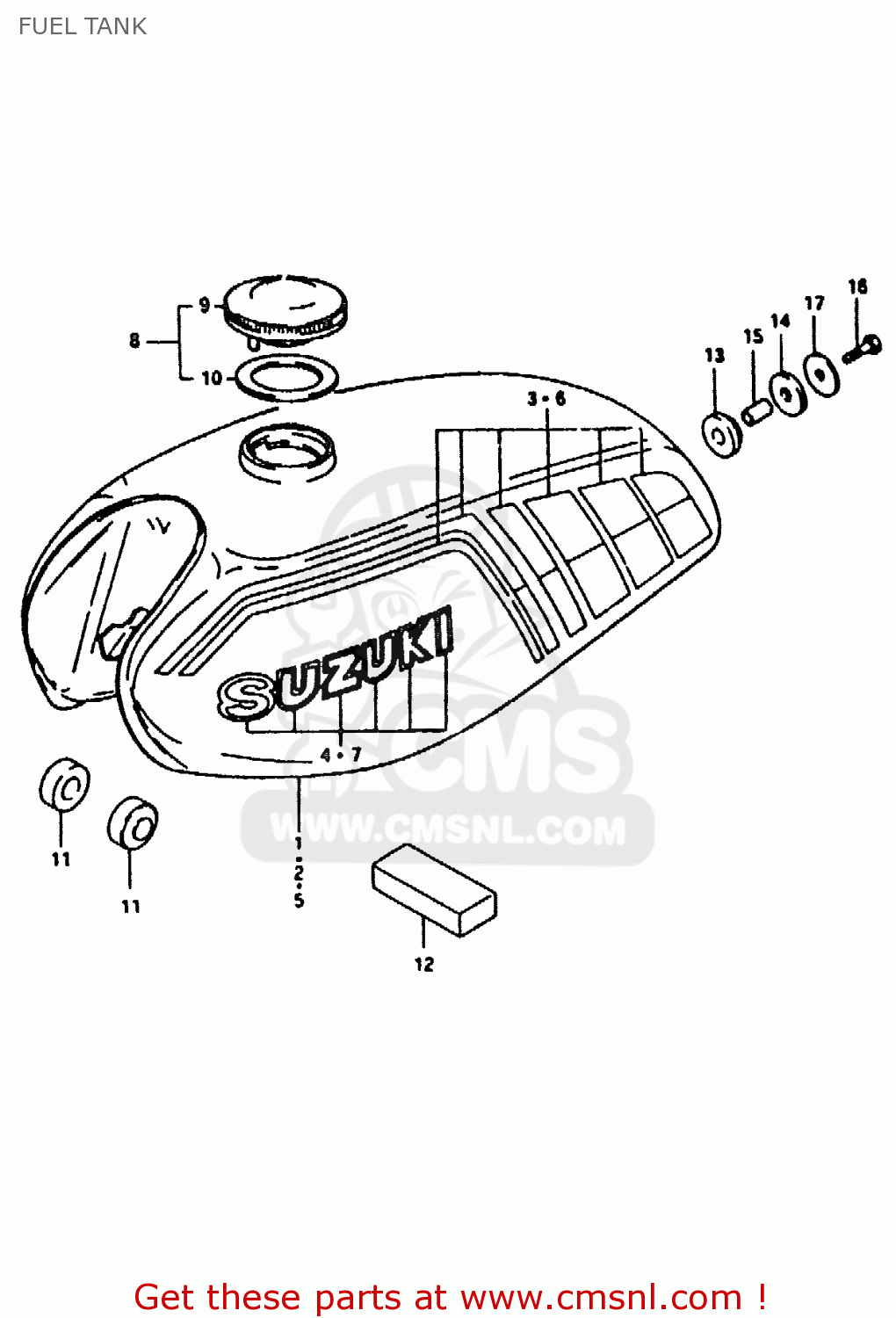 FUEL TANK ZR50KE 1981 (N) (E02 E16 E41)