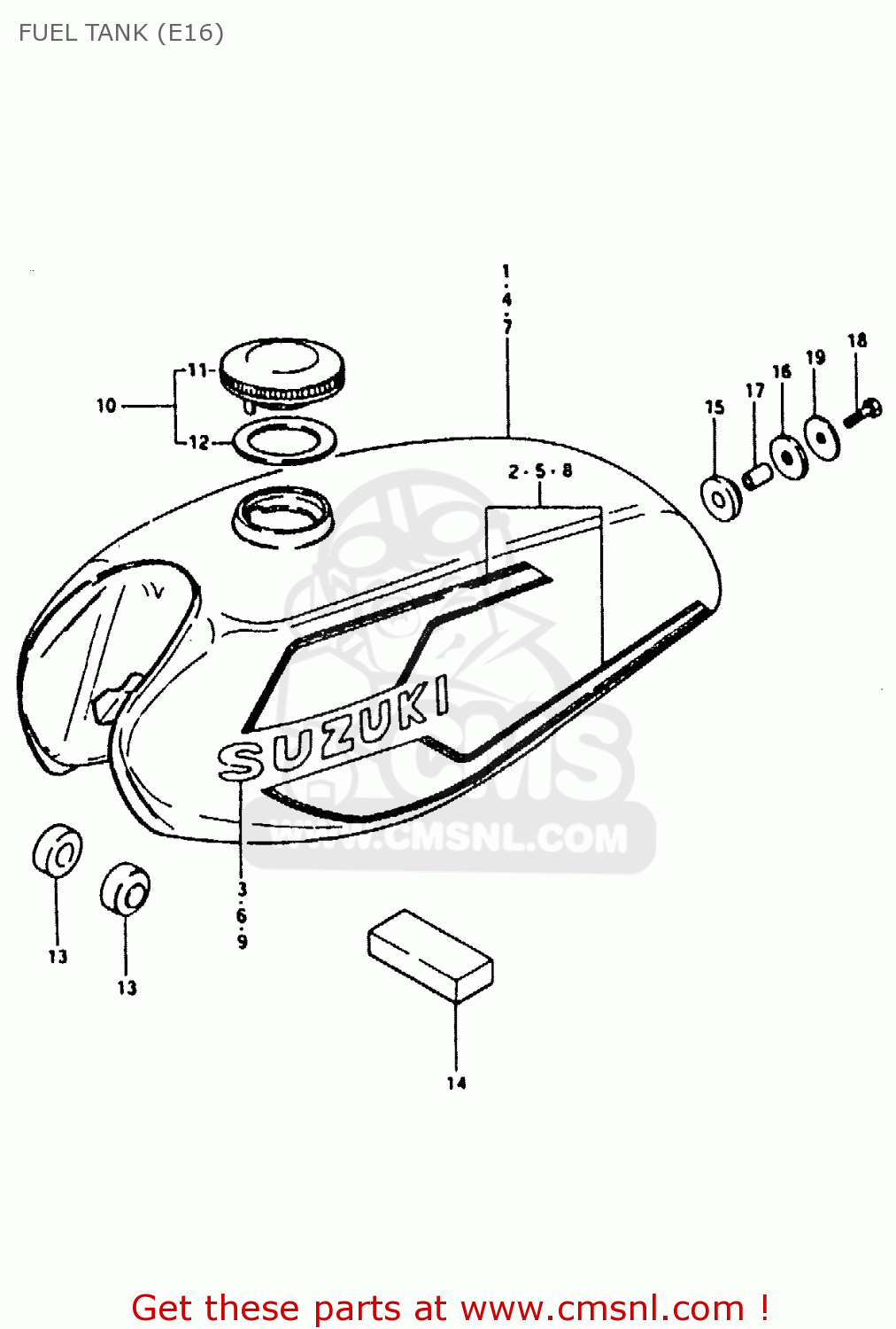 FUEL TANK (E16) ZR50KE 1981 (N) (E02 E16 E41)