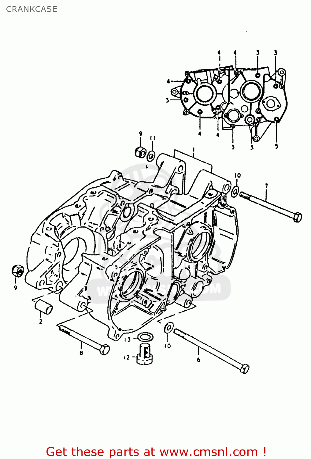 CRANKCASE ZR50KE 1981 (N) (E02 E16 E41)