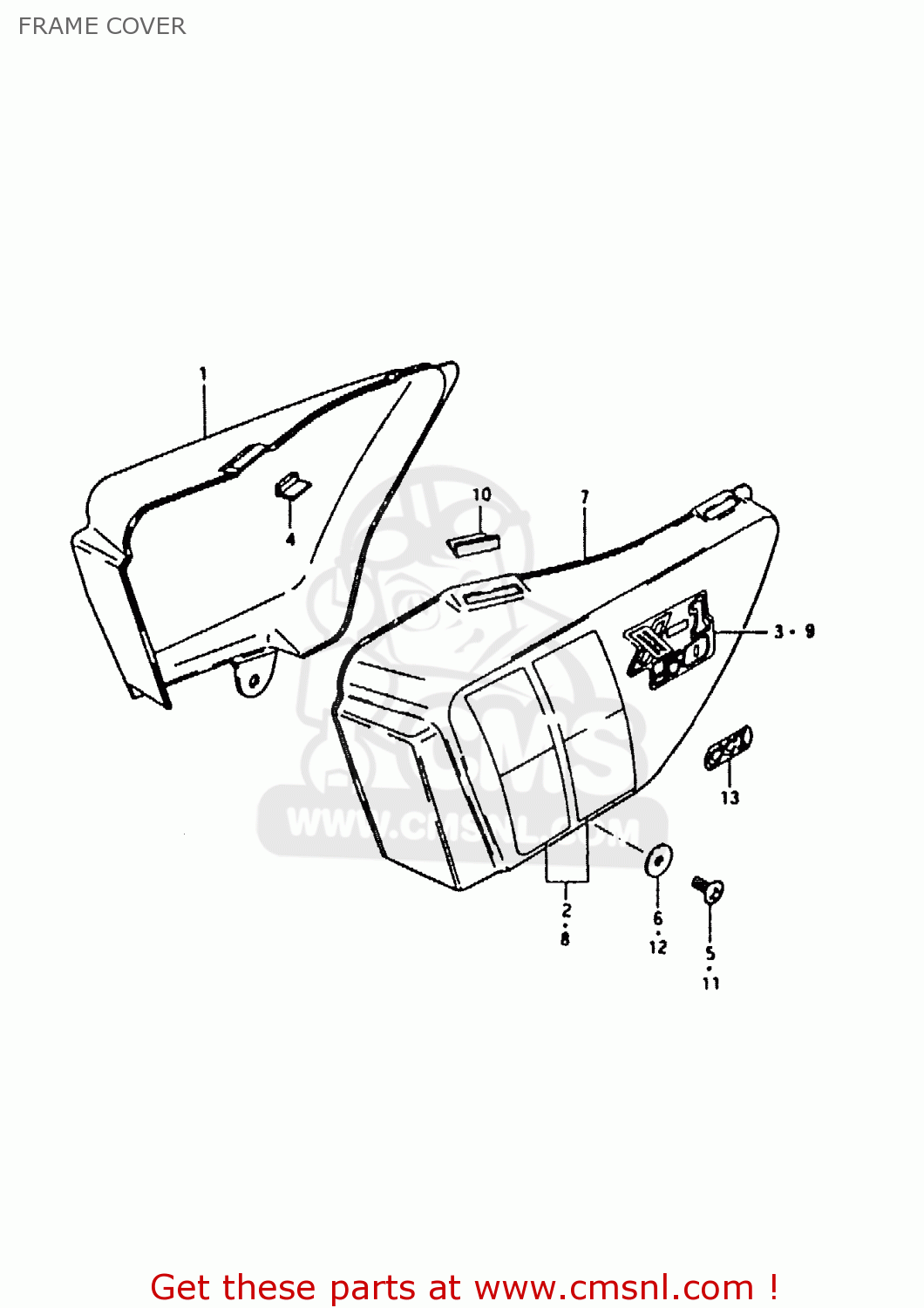 FRAME COVER ZR50KE 1981 (N) (E02 E16 E41)