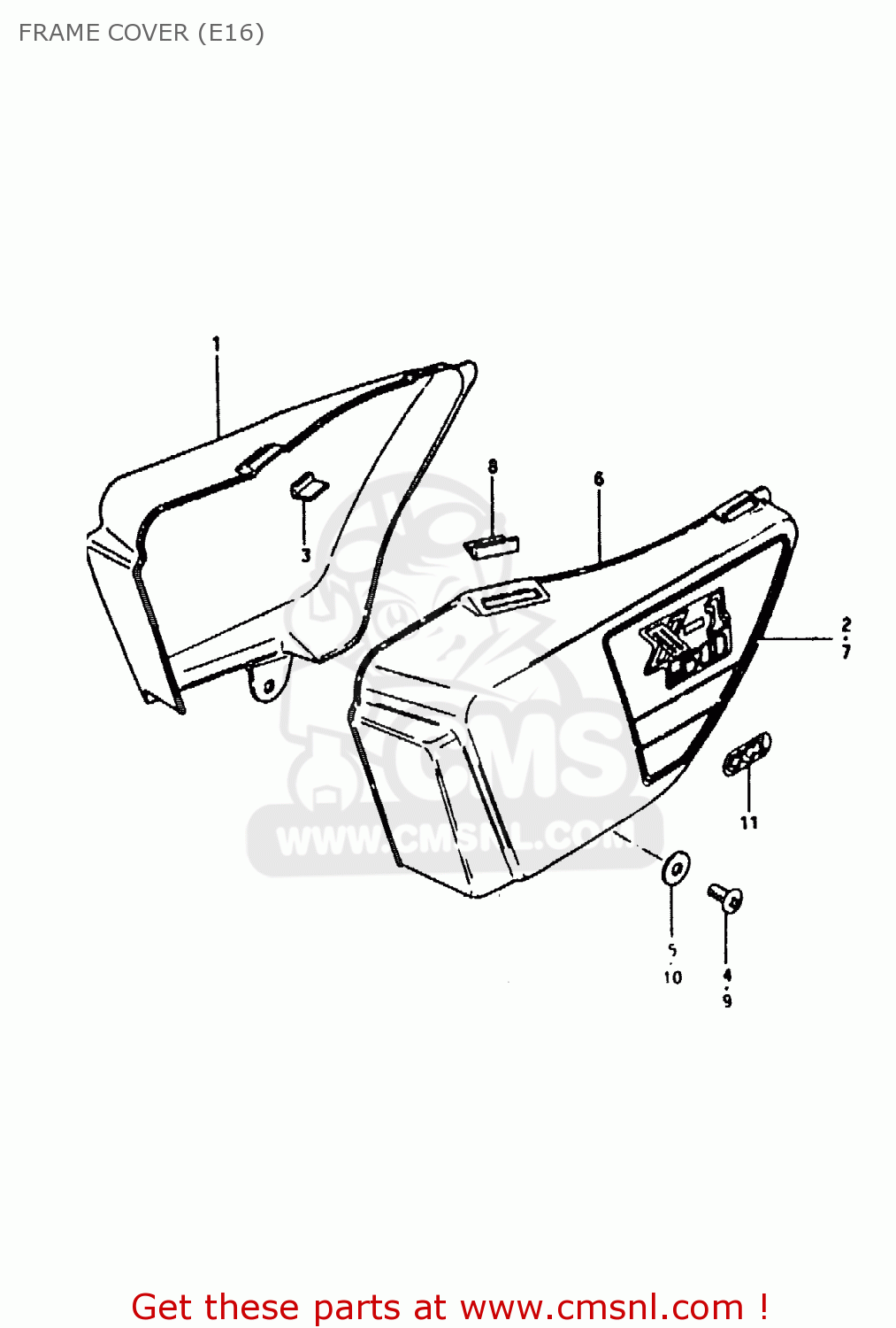 FRAME COVER (E16) ZR50KE 1981 (N) (E02 E16 E41)