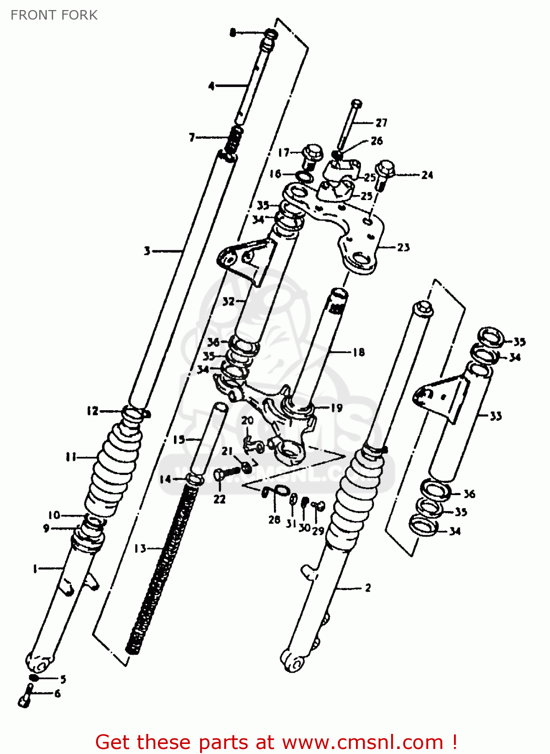 FRONT FORK ZR50KE 1981 (N) (E02 E16 E41)