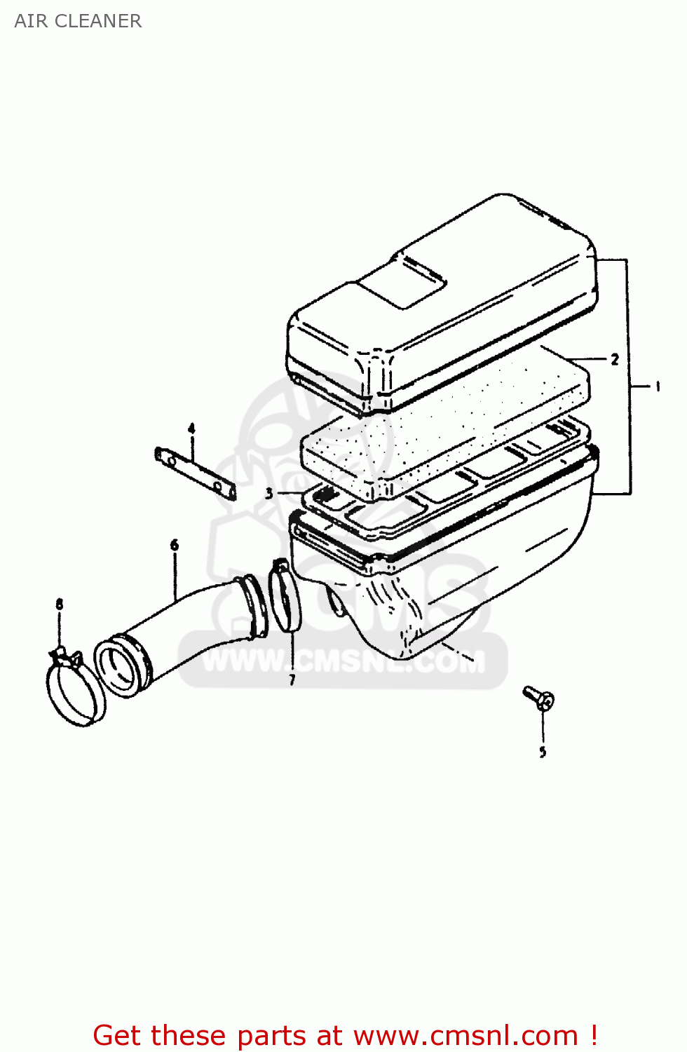 AIR CLEANER ZR50KE 1981 (N) (E02 E16 E41)