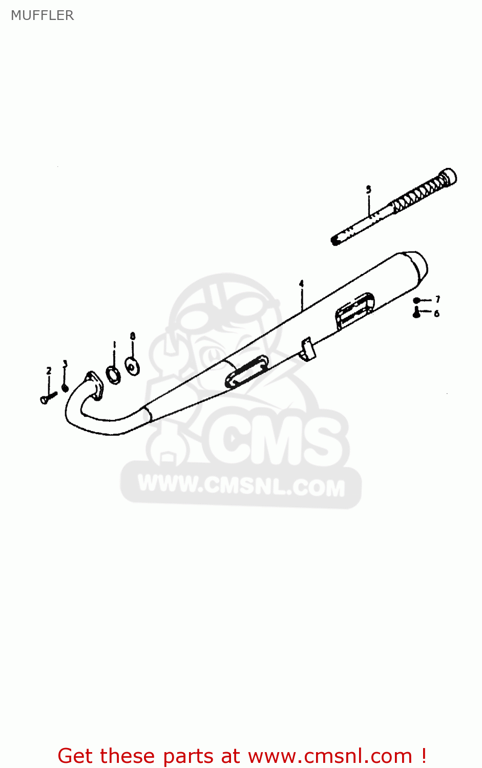 MUFFLER ZR50KE 1981 (N) (E02 E16 E41)