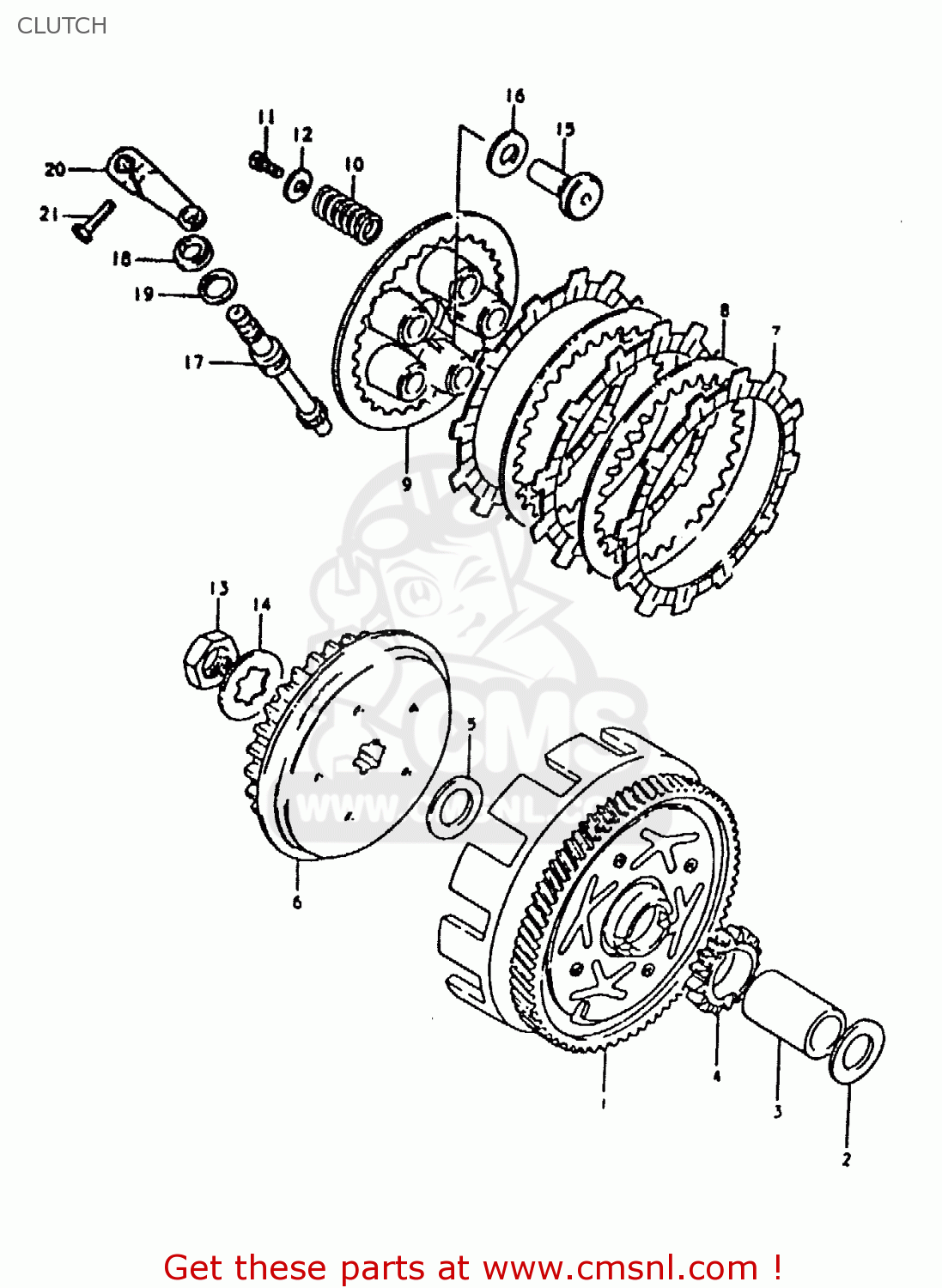 CLUTCH ZR50KE 1981 (N) (E02 E16 E41)