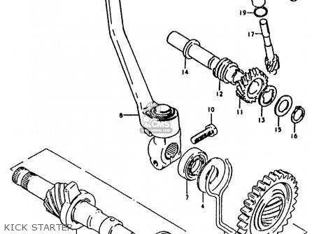 KICK STARTER - ZR50KE 1981 (N) (E02 E16 E41)