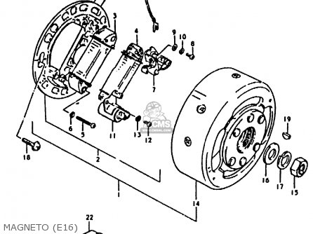 MAGNETO (E16) - ZR50KE 1981 (N) (E02 E16 E41)