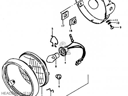 HEADLAMP (E16) - ZR50KE 1981 (N) (E02 E16 E41)
