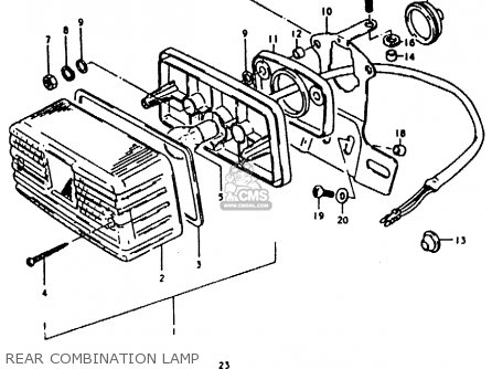 REAR COMBINATION LAMP - ZR50KE 1981 (N) (E02 E16 E41)