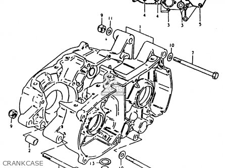 CRANKCASE - ZR50KE 1981 (N) (E02 E16 E41)