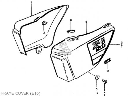 FRAME COVER (E16) - ZR50KE 1981 (N) (E02 E16 E41)