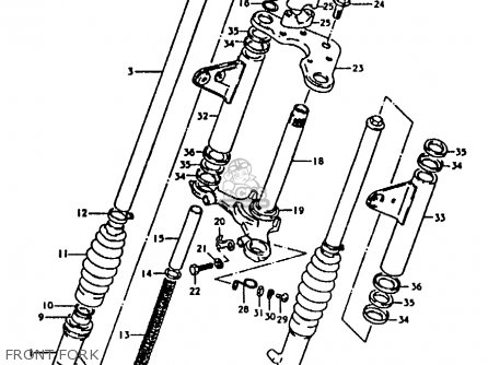 FRONT FORK - ZR50KE 1981 (N) (E02 E16 E41)