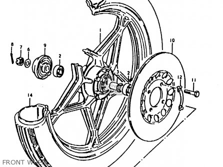 FRONT WHEEL - ZR50KE 1981 (N) (E02 E16 E41)