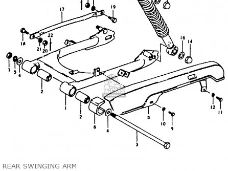 REAR SWINGING ARM - ZR50KE 1981 (N) (E02 E16 E41)