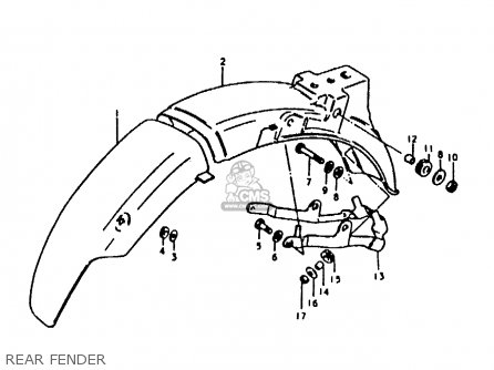 REAR FENDER - ZR50KE 1981 (N) (E02 E16 E41)
