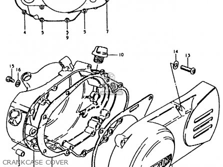 CRANKCASE COVER - ZR50KE 1981 (N) (E02 E16 E41)