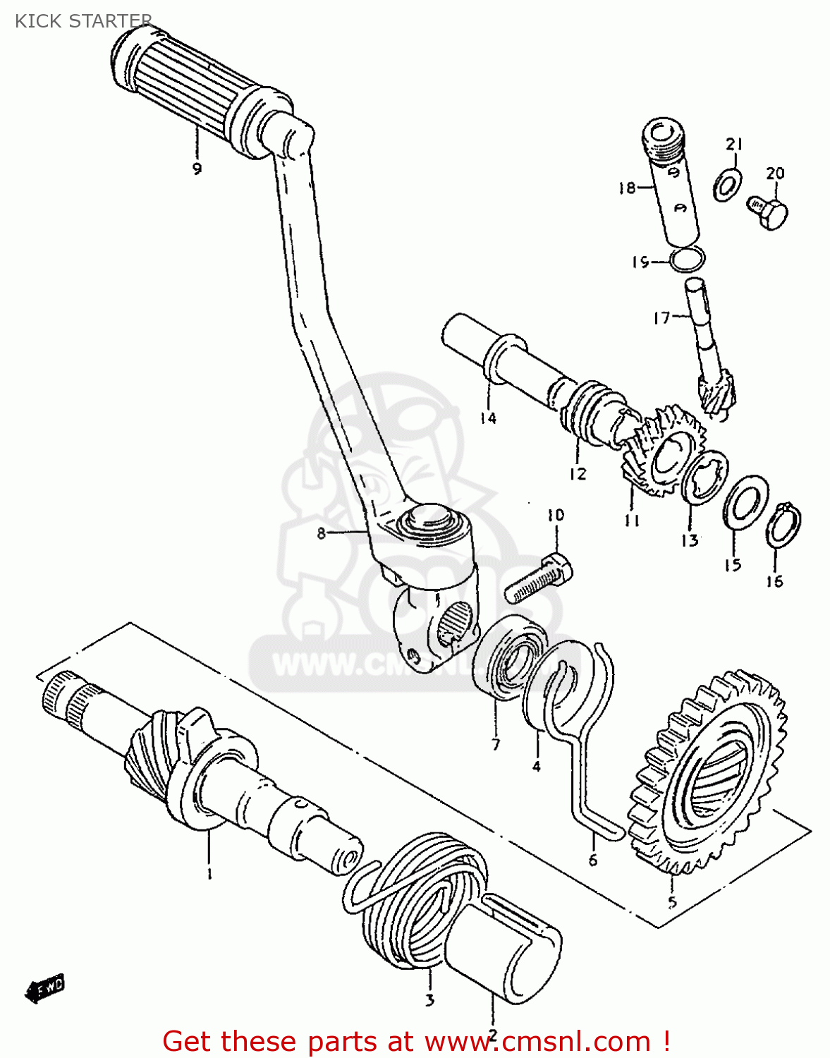 KICK STARTER ZR50KE 1981 (X) (E02 E16 E22 E41)