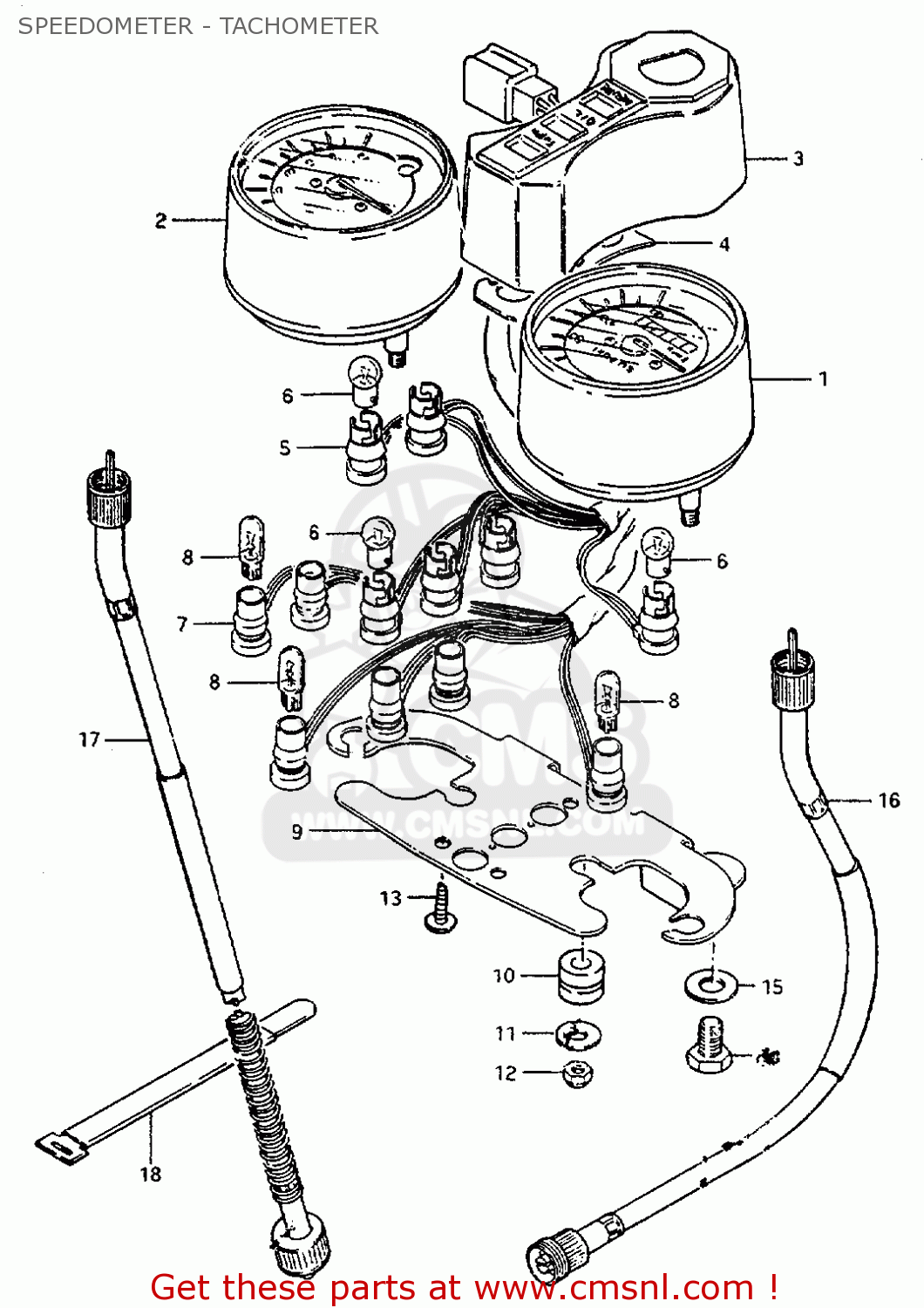 SPEEDOMETER - TACHOMETER ZR50KE 1981 (X) (E02 E16 E22 E41)