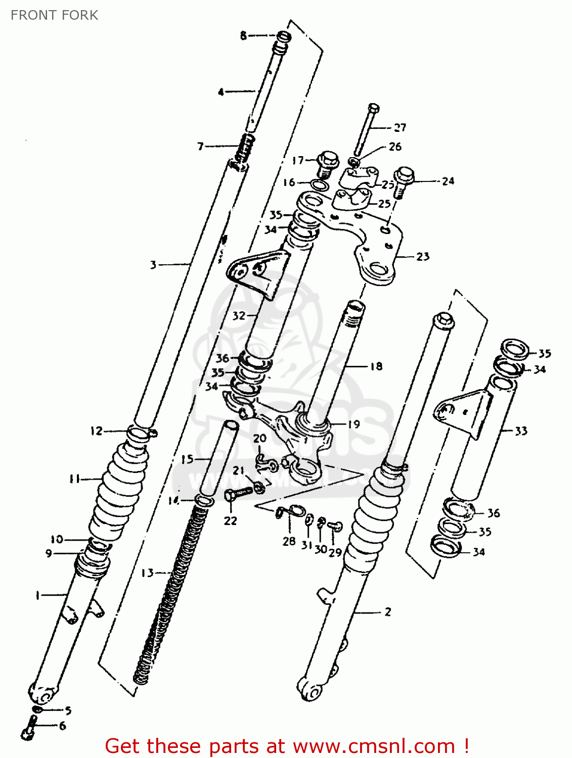 FRONT FORK ZR50KE 1981 (X) (E02 E16 E22 E41)