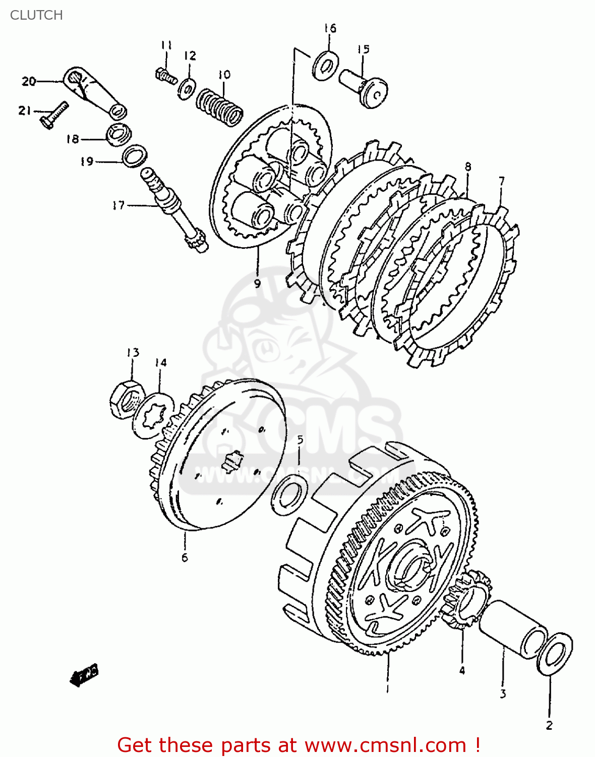 CLUTCH ZR50KE 1981 (X) (E02 E16 E22 E41)
