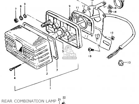 REAR COMBINATION LAMP - ZR50KE 1981 (X) (E02 E16 E22 E41)