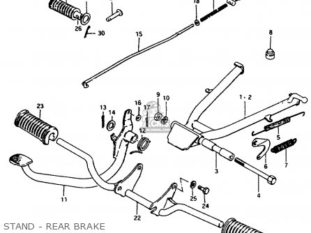 STAND - REAR BRAKE - ZR50KE 1981 (X) (E02 E16 E22 E41)