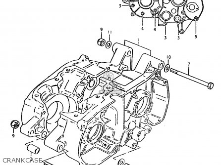 CRANKCASE - ZR50KE 1981 (X) (E02 E16 E22 E41)