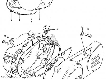 CRANKCASE COVER - ZR50KE 1981 (X) (E02 E16 E22 E41)