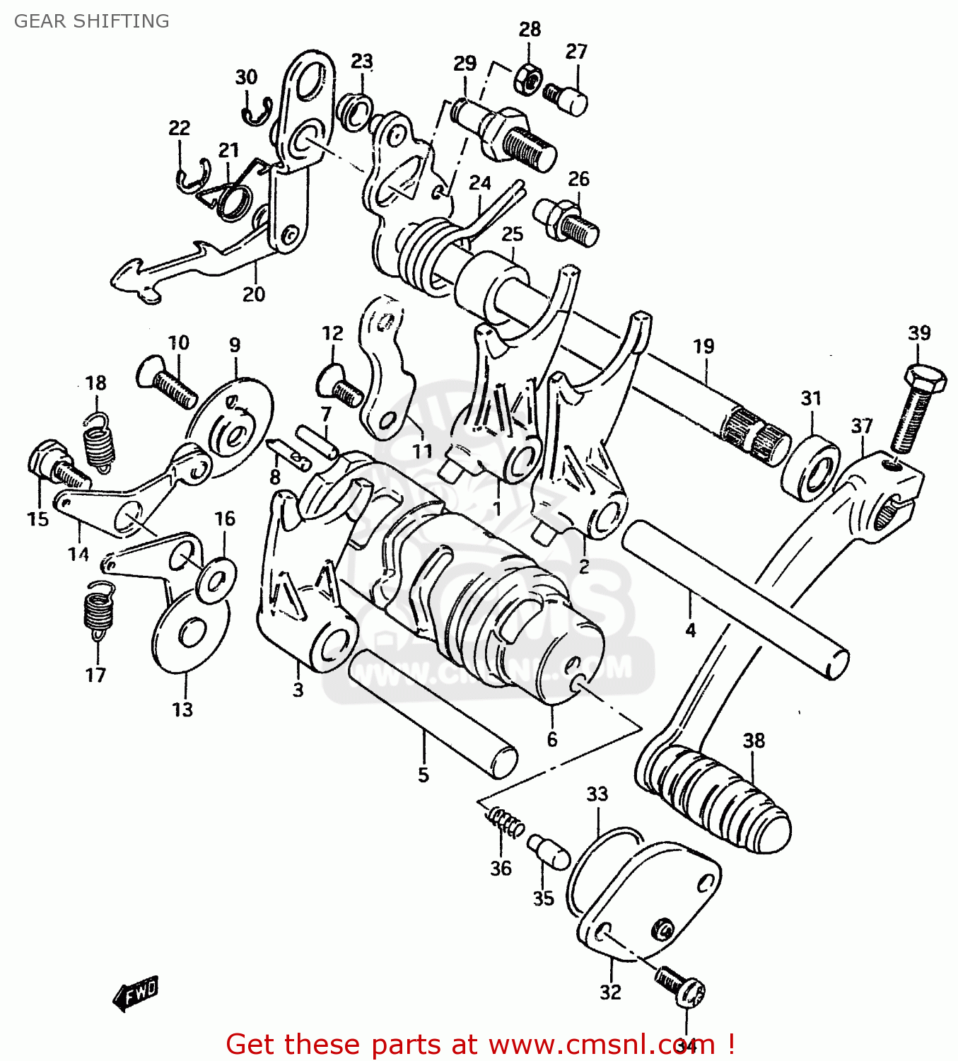 GEAR SHIFTING ZR50SK 1982 (X) (E02 E16 E17 E21 E41)