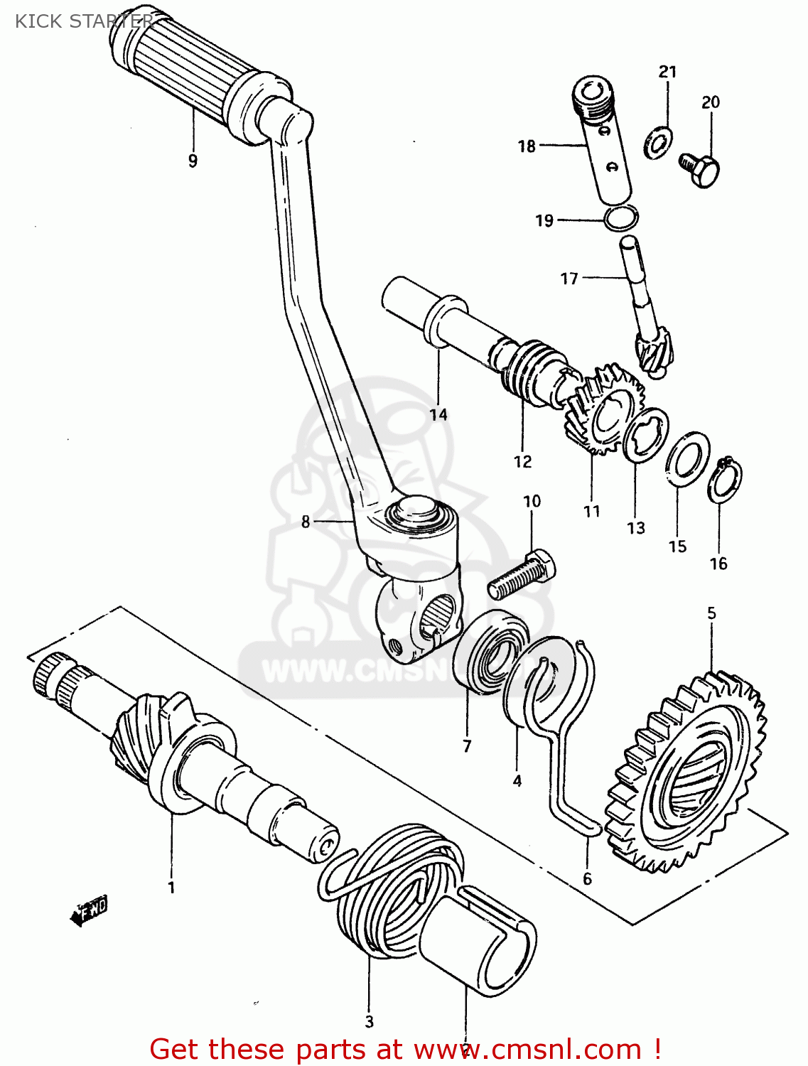 KICK STARTER ZR50SK 1982 (X) (E02 E16 E17 E21 E41)