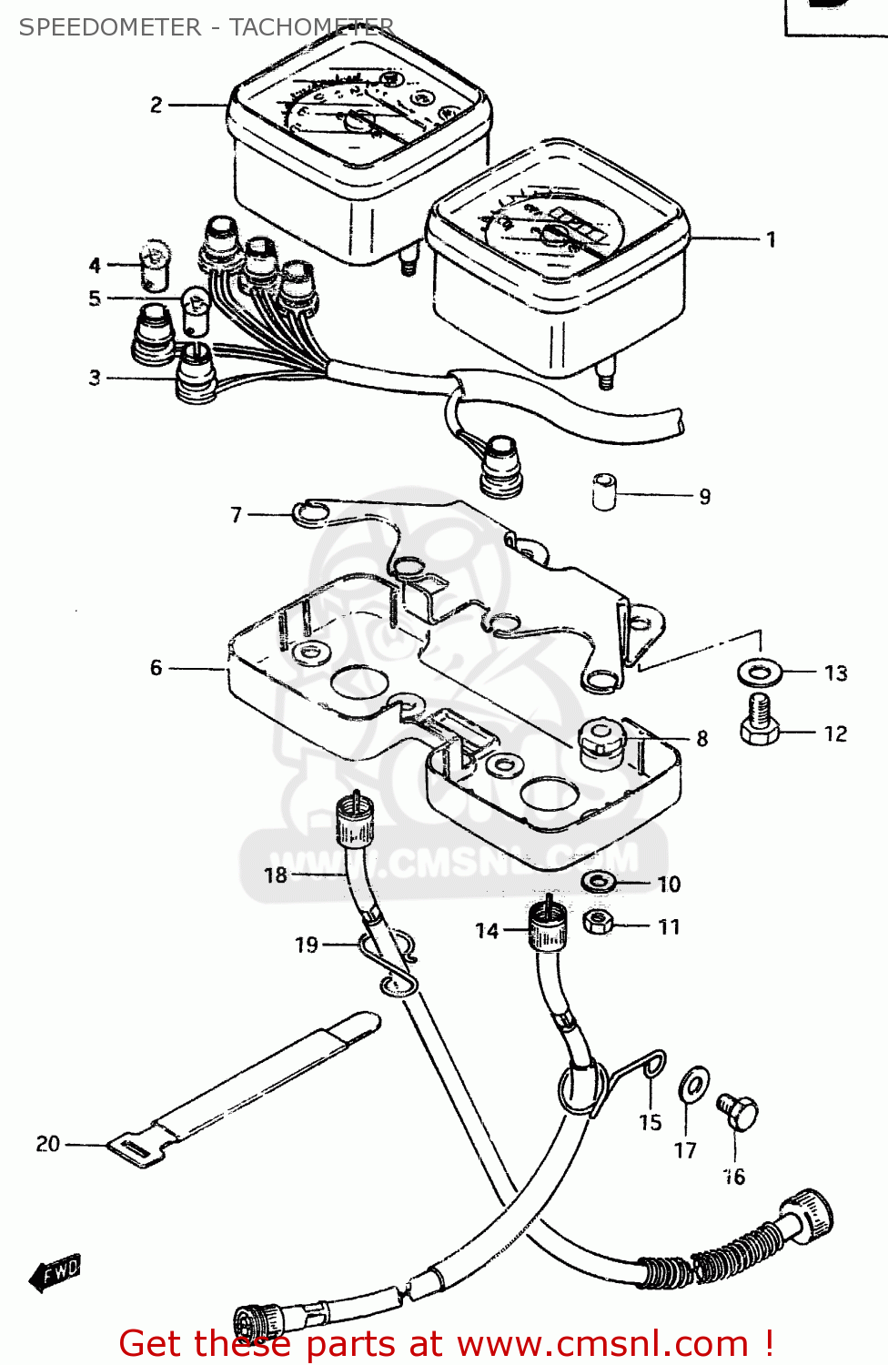 SPEEDOMETER - TACHOMETER ZR50SK 1982 (X) (E02 E16 E17 E21 E41)