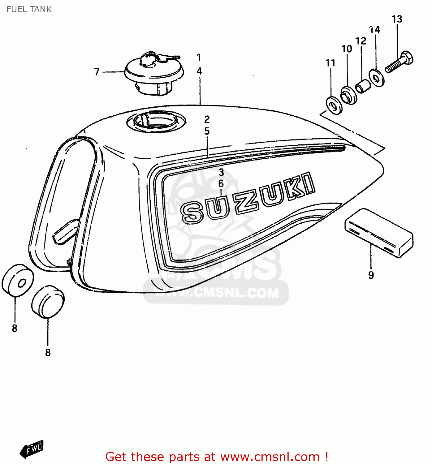 FUEL TANK ZR50SK 1982 (X) (E02 E16 E17 E21 E41)