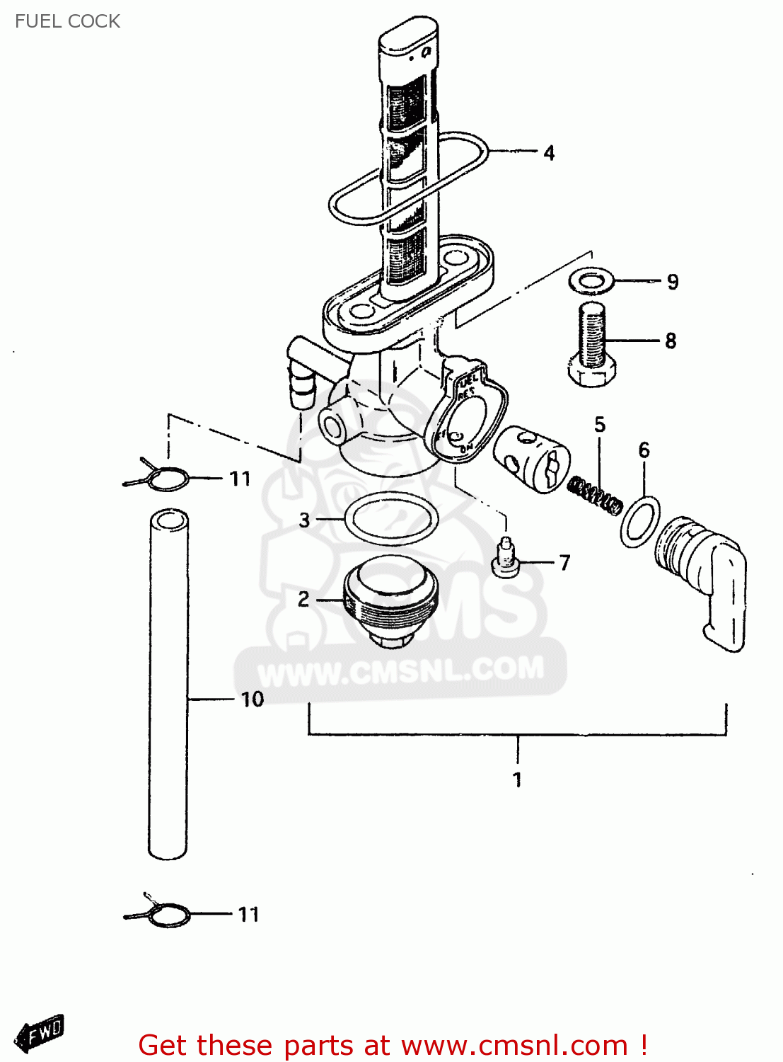 FUEL COCK ZR50SK 1982 (X) (E02 E16 E17 E21 E41)