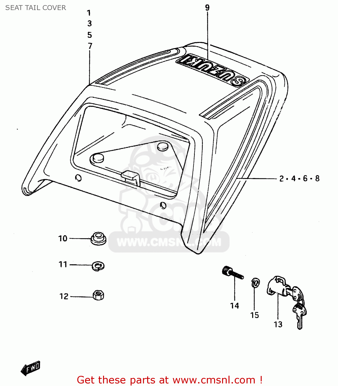SEAT TAIL COVER ZR50SK 1982 (X) (E02 E16 E17 E21 E41)