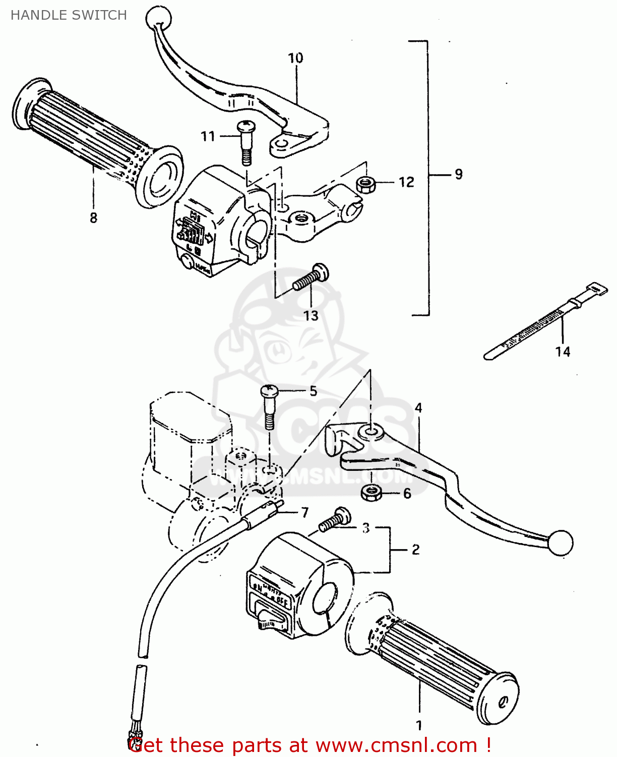 HANDLE SWITCH ZR50SK 1982 (X) (E02 E16 E17 E21 E41)