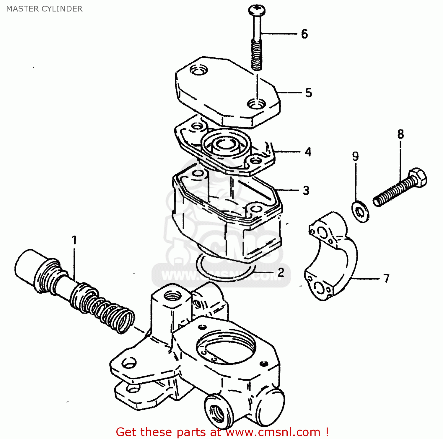 MASTER CYLINDER ZR50SK 1982 (X) (E02 E16 E17 E21 E41)