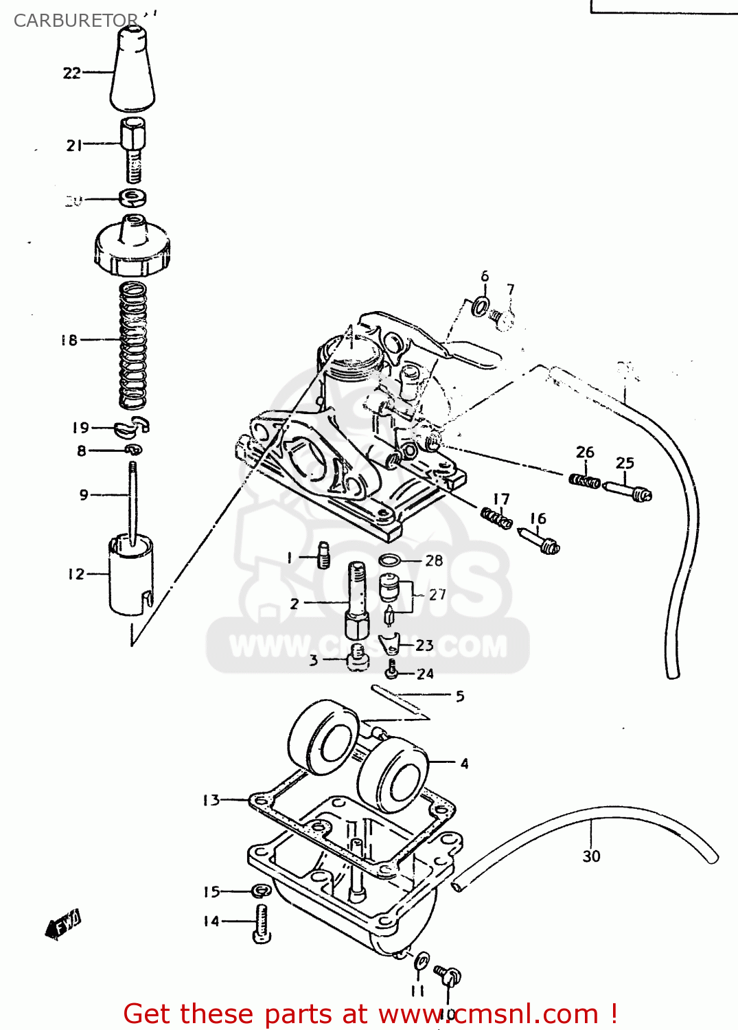 CARBURETOR ZR50SK 1982 (X) (E02 E16 E17 E21 E41)