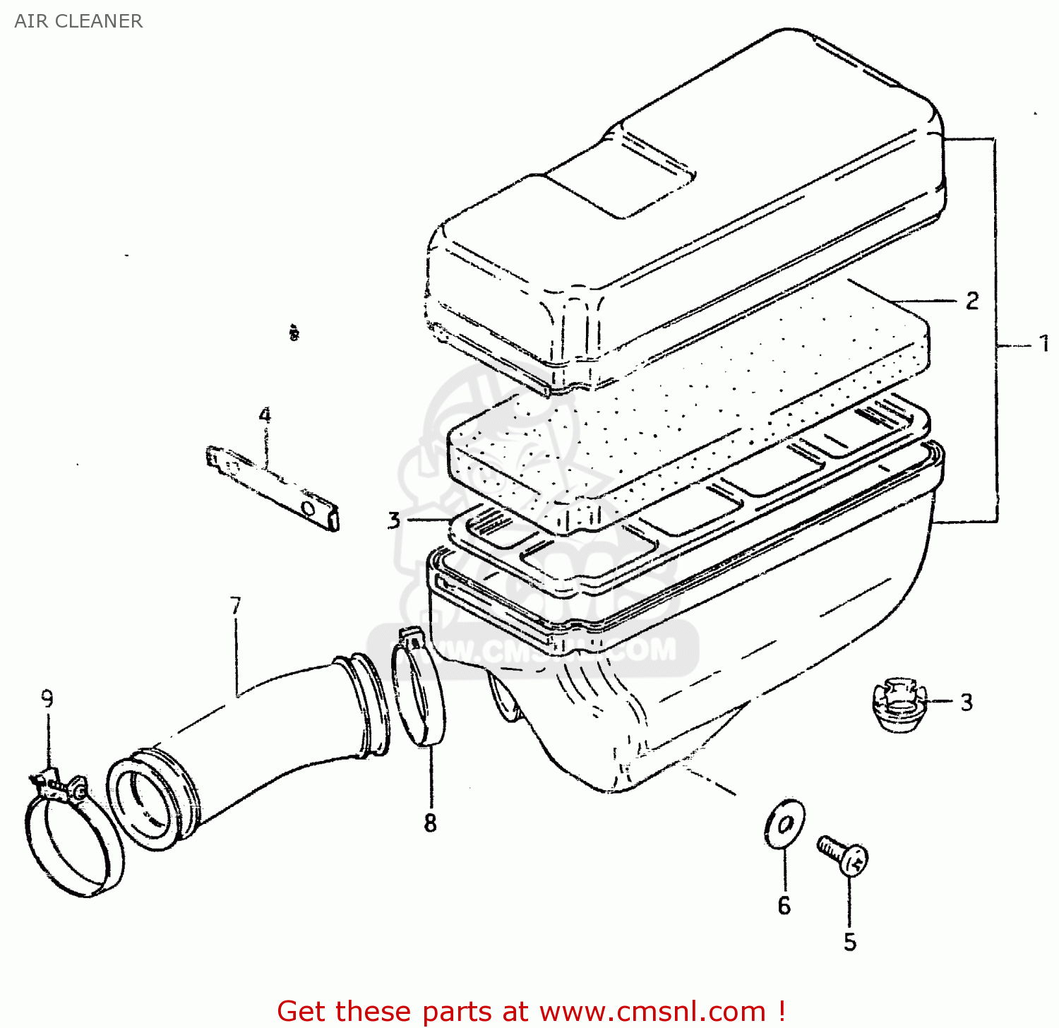 AIR CLEANER ZR50SK 1982 (X) (E02 E16 E17 E21 E41)